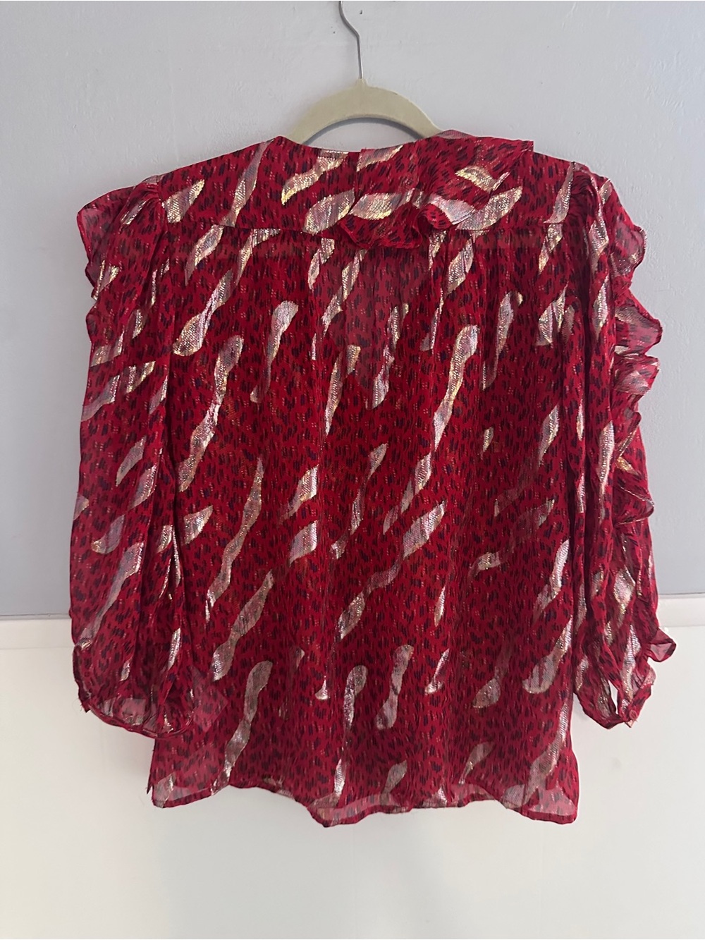ba&sh Heidi Ruffled Metallic Top - Picture 3 of 3